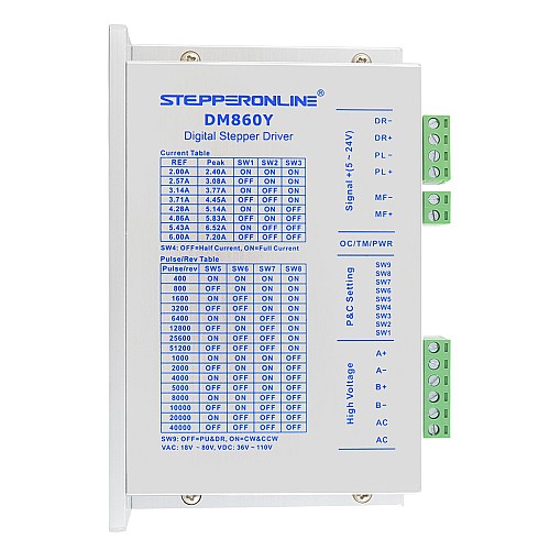 Y serie digitale Stepper Driver 2.4-7.2A AC18V-80V/DC 36V-110V voor Nema 34 Motor