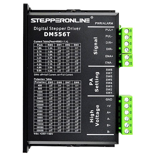 Kit CNCA 3 assi 3.0Nm(425oz.in) 4.2A Motore Nema 23 e driver DM556T e alimentatore 48V