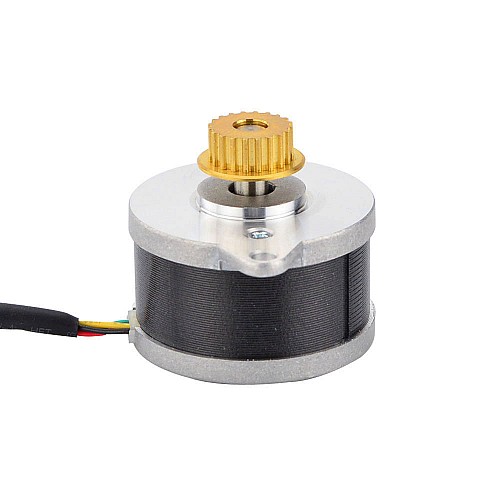 Rond Nema 14 0.9deg 9,0Ncm(12,75oz.in) 0,43A Φ36x21.5mm avec poulie - 14HR09-0434S-C1 | StepperOnline