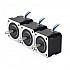 3 pièces Nema 17 Bipolaire 1.8deg 26Ncm(36.82oz.in) 0.4A 42x42x34mm 4 Fils
