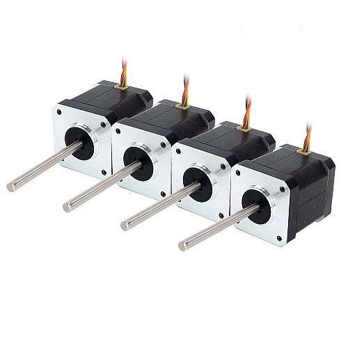 4pcs Nema 17 Hochtemperatur-Schrittmotor 55Ncm (77,93oz.in) 55mm Rundwelle, Isolationsklasse H 180°C - 4-17HS19-2504S-H-V1 | StepperOnline